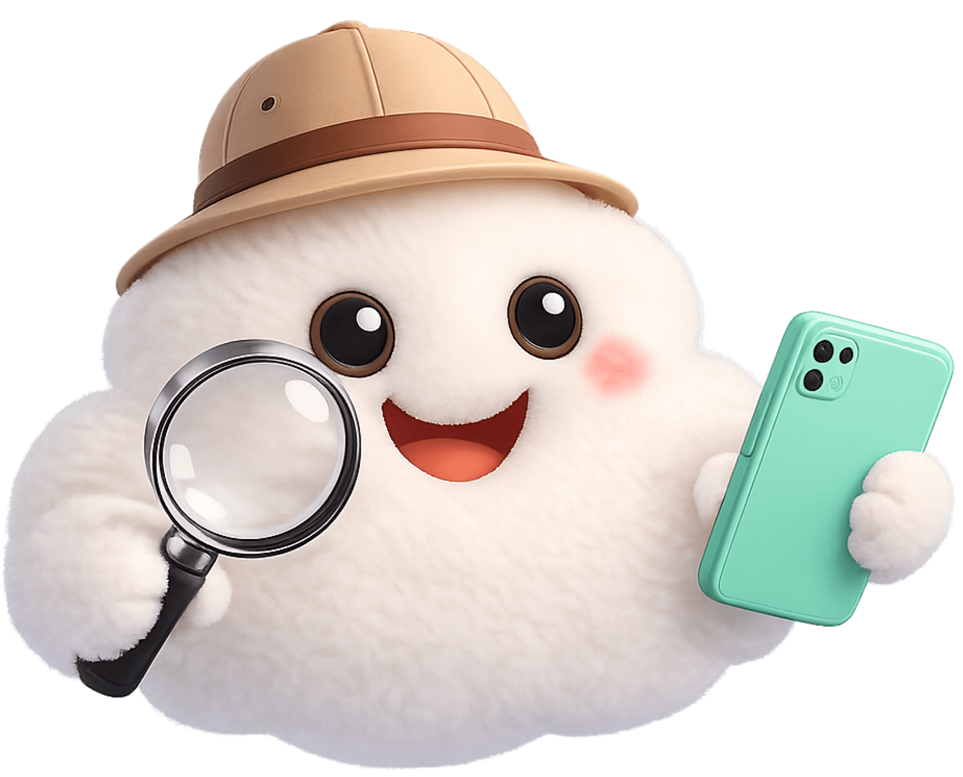 HeyLoLo cloud with magnifying glass