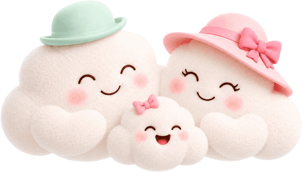 HeyLoLo cloud family mascots