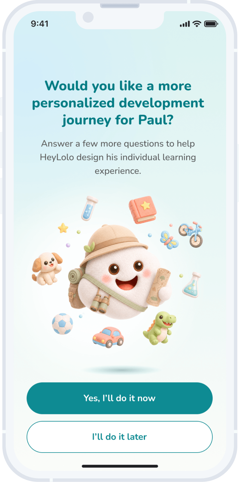 Learning & Development — HeyLoLo app screen