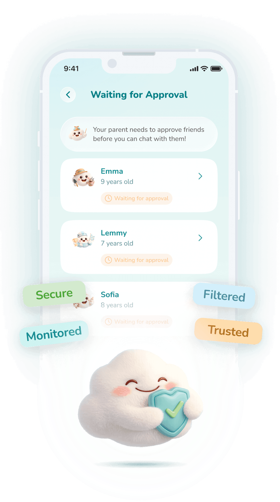 HeyLoLo Safety — Waiting for Approval screen